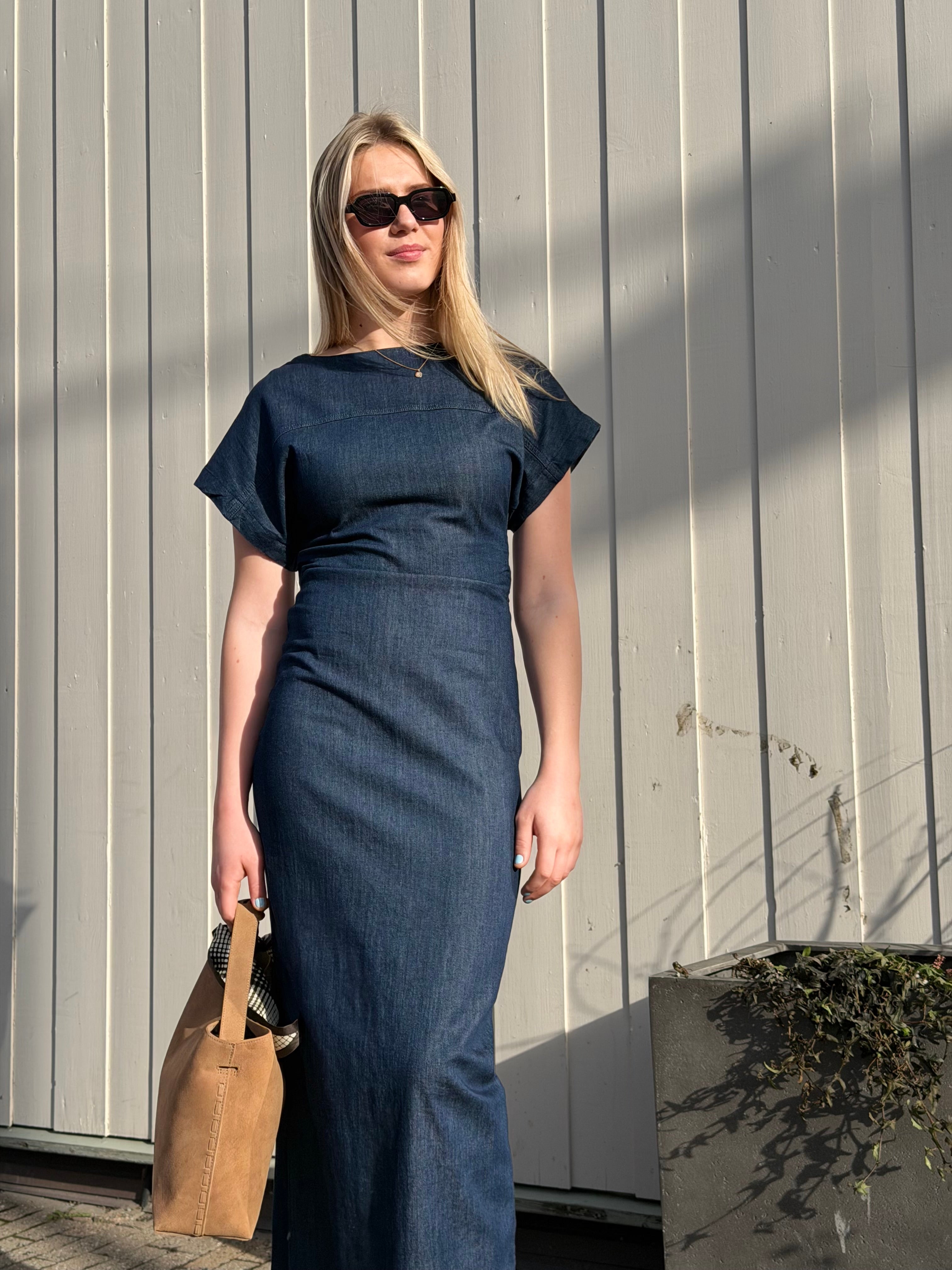 SLFASTA Midi Dress - Dark Blue Denim